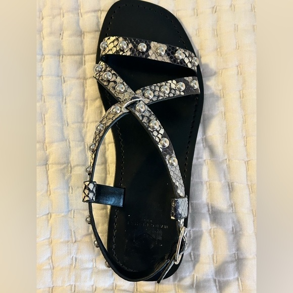 marc Fisher Studded Snake Sandals - Picture 8 of 9